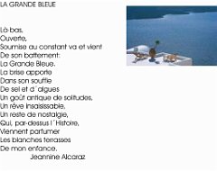 POEME LA GRANDE BLEUE